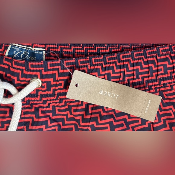 JCrew Men’s Swim Trunks Maze Pattern - Picture 5 of 5